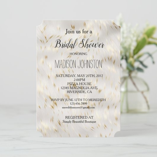 Elegant witgoud Vrijgezellenfeest Kaart (Staand voorkant)