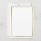 Elegant witgouden bloemendiner lijst Repetitie Din Kaart (Achterkant)