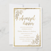 Elegant witgouden bloemendiner lijst Repetitie Din Kaart (Voorkant)