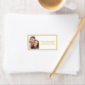 Elegant witgouden minimal retouradres etiket (Insitu)