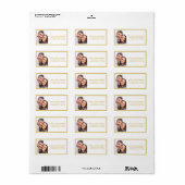 Elegant witgouden minimal retouradres etiket (Full Sheet)