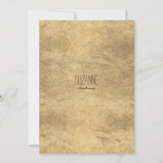 Elegant witgouden wildflower luxe Vrijgezellenfees Kaart (Achterkant)