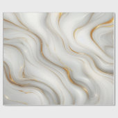 Elegant witgrijs goud marmerpatroon ontwerp cadeaupapier (Vlak)