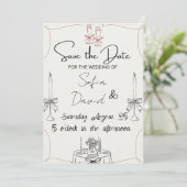 Elegant with Candles, Impress Everyone wedding Kaart (Staand voorkant)