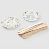 Elegant Witroze Bruidsboeket Rozen Huwelijksprogra Handwaaier (Niet-gemonteerd)