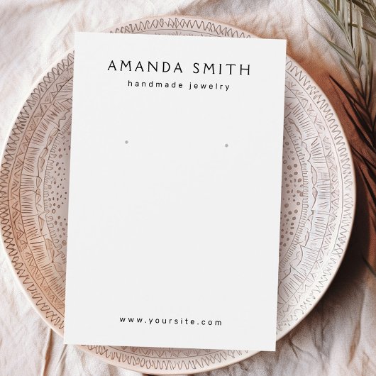 Elegant witte aangepaste logo-oorenkaart visitekaartje