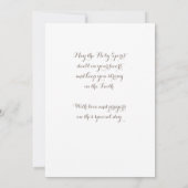 Elegant witte bevestiging florale kruis naam kaart (Achterkant)