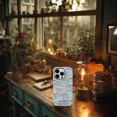 Elegant Witte Bloem Botanisch Patroon Case-Mate iPhone Case