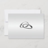 Elegant Witte Bloemstuk Tafelkaart Kaart (Achterkant)