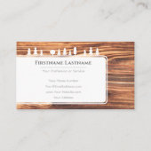 Elegant witte bomen op het bos van bruinhouwhout visitekaartje (Achterkant)