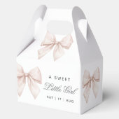 Elegant witte boog Baby shower Bedankdoosjes (Achterkant)
