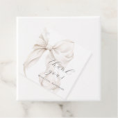 Elegant witte boog Baby shower Bedankjes Labels (In situ)