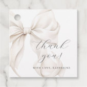Elegant witte boog Baby shower Bedankjes Labels (Voorkant)