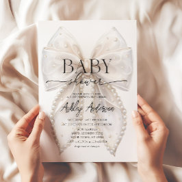 Elegant witte boog Baby shower Kaart