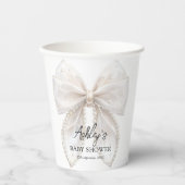 Elegant witte boog Baby shower Papieren Bekers (Voorkant)
