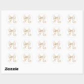 Elegant witte boog Baby shower Ronde Sticker (Vel)