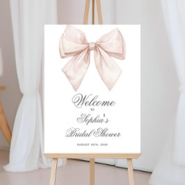 Elegant witte boog Vrijgezellenfeest welkomstbord Poster