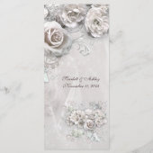 Elegant witte bruiloft menu (Achterkant)