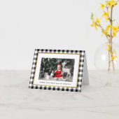 Elegant witte buffels gevouwen fotokaart kaart (Gele Bloem)