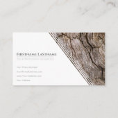 Elegant witte ellips, houtwaren met houten stijl visitekaartje (Achterkant)