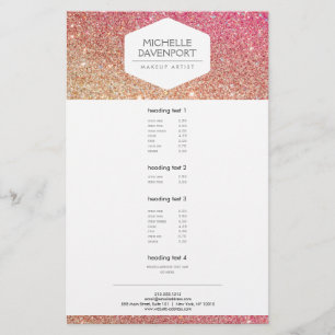 ELEGANT WITTE EMBLEM BRONZE/PINK OMBRE GLITTER FLYER
