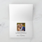 Elegant witte en gouden polka-stippen dank je! bedankkaart (Binnen)