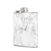 Elegant witte en grijze smelttextuur heupfles (Links)