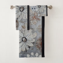 Elegant witte Floral met grijs