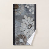 Elegant witte Floral met grijs Bad Handdoek (Handdoek)