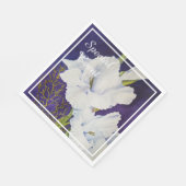 ELEGANT WITTE GLADIOLA FEestJE Servet (Hoek)