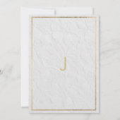 Elegant witte goudflorale kant Linens Shower Kaart (Achterkant)