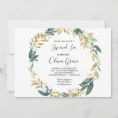 Elegant witte goudsip en zie kaart (Voorkant)