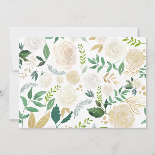 Elegant witte goudsip en zie kaart (Achterkant)