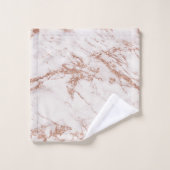Elegant witte grijze roos goudglitter marmer bad handdoek (Wasdoekje)