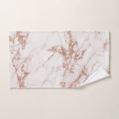 Elegant witte grijze roos goudglitter marmer bad handdoek (Handdoek)