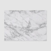 Elegant witte grijze zilverglittermarmer tissuepapier (Voorkant)