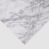 Elegant witte grijze zilverglittermarmer tissuepapier (Detail)