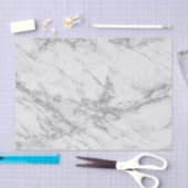 Elegant witte grijze zilverglittermarmer tissuepapier (Craft)