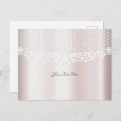 Elegant witte kant bloemenBriefkaart Briefkaart (Voorkant / Achterkant)