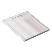 Elegant witte kant bloemenNotitieblok Notitieblok (Schuin)