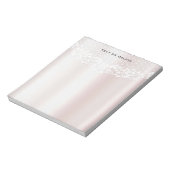 Elegant witte kant bloemenNotitieblok Notitieblok (Linkerzijde)