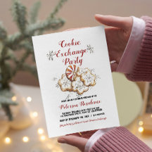 Elegant Witte Kerst Cookie Exchange Party