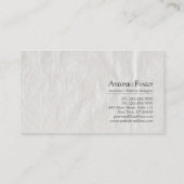 Elegant witte kreukelpapier Gold Cirkelvormer Visitekaartje (Achterkant)