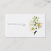 Elegant, , witte, lantaarns visitekaartje (Achterkant)