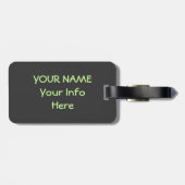 Elegant witte lelie Bagagelabel (Achterkant horizontaal)