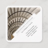 Elegant witte lijsten voor deskundigen op het gebi vierkante visitekaartje (Achterkant)