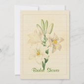 Elegant witte lippenbloemen vrijgezellenfeest kaart (Achterkant)