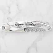 Elegant witte marmer, aangepaste schroefopener kurkentrekker (Voorkant)