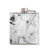 Elegant witte marmer afbeelding heupfles (Achterkant)