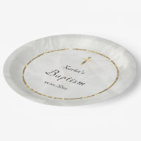 elegant witte marmer Baptisme